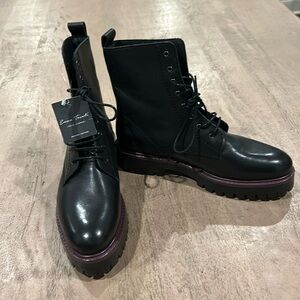 Enzo Tesoti ankle boots, black leather, size 9